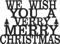 Merry christmas - DXF CNC dxf for Plasma Laser Waterjet Plotter Router Cut Ready Vector CNC file